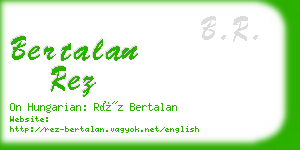 bertalan rez business card